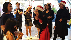 Christmas Carolers, Christmas Carolers, Christmas Carrolers.Santa Claus For Hire Singapore, Santa, Father Christmas, Santarina,  Christmas  