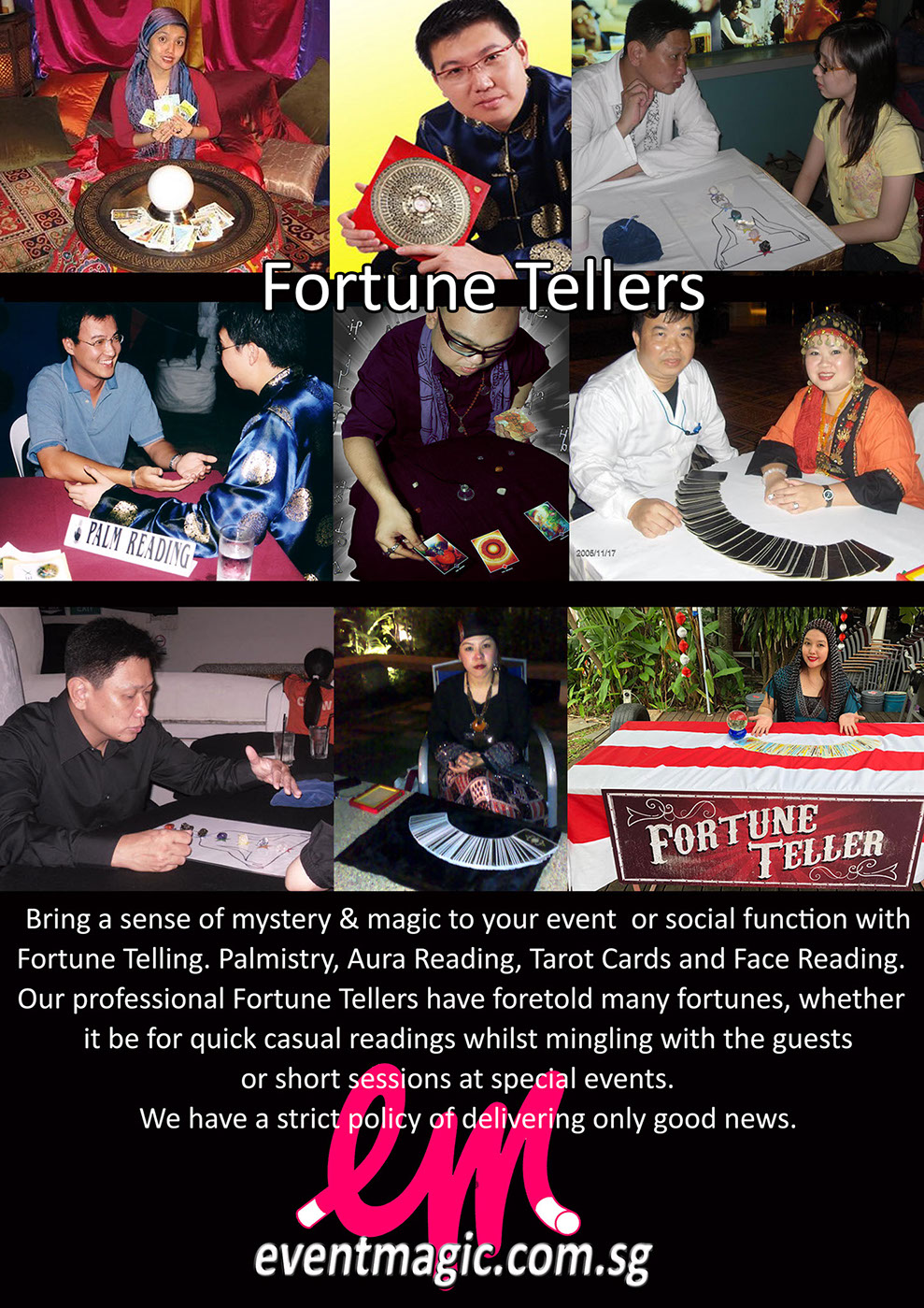 fortune Teller for hiresingapore, Singapore fortune telling, tarot cards singapore, gypsy fortune telling, geomancy
