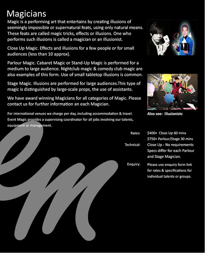 Magician for hire Singapore, Illusionist for hire Singapore, Magic Show Singapore, Stage Magic Show,