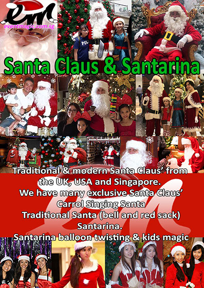 Santa Claus For Hire Singapore, Santa, Father Christmas, Santarina,  Christmas Characaters, Christmas acts. Christmas Performers. Christmas Sin 