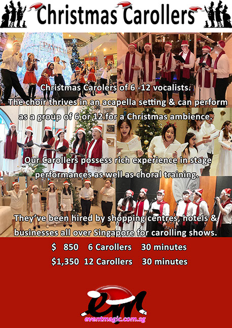 Christmas carolers for hire in singapore Christmas Caroll Singers, Carol Singers, Carrol Singers, Carolling for hire